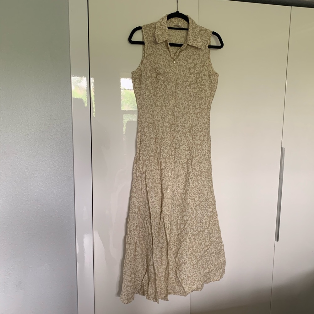 Vintage Beige Maxi Dress